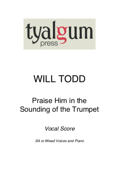 Psalm 150 Praise Him In The Sounding Of The Trumpet Vocal Score