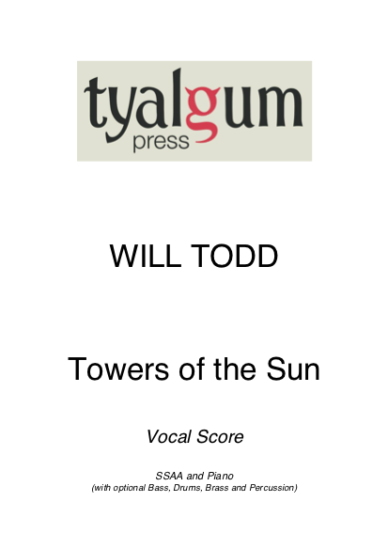 Towers Of The Sun Vocal Score