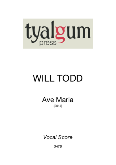 Ava Maria Vocal Score