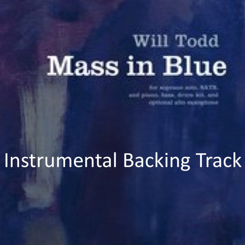 Instrumental backing track for mass in blue