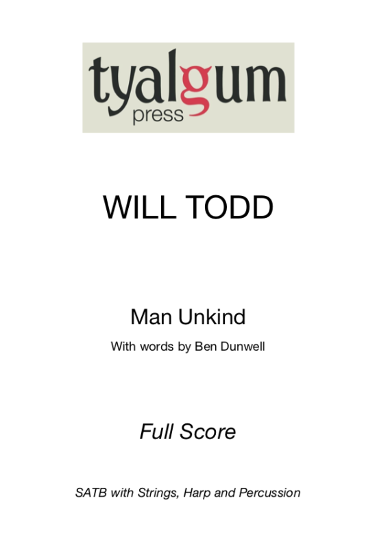 Man Unkind Full Score