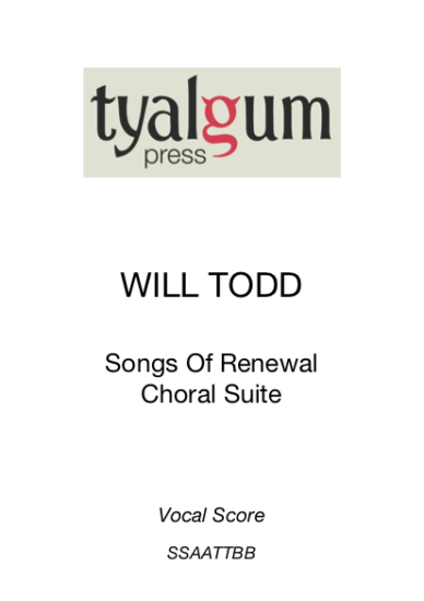 Songs of Renewal Choral Suite Vocal Score