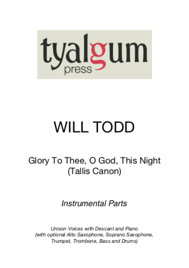 Glory To Thee O God This Night Instrumental Parts