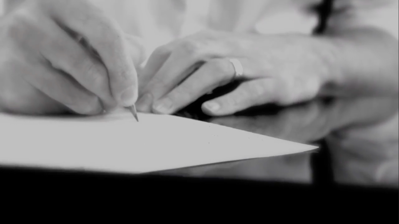 Will Todd's hands writing music