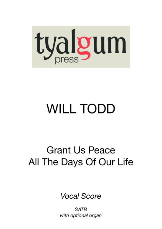 Grant Us Peace All The Days - Vocal Score