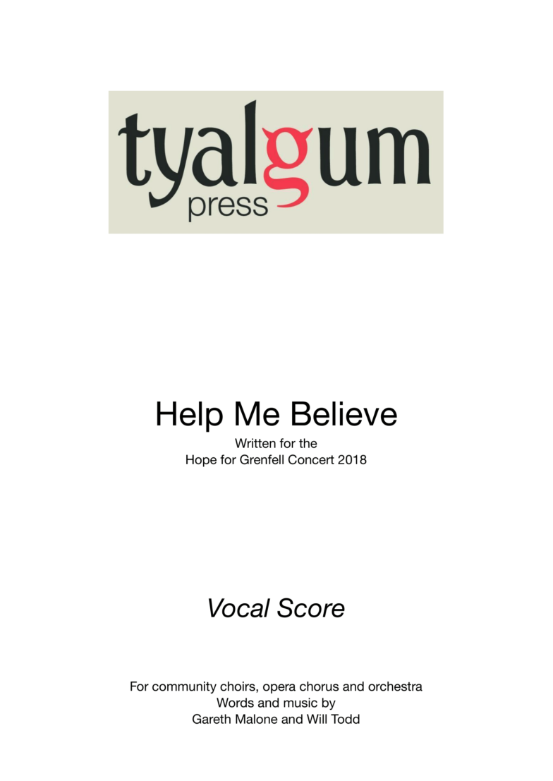 Help Me Believe - Vocal Score