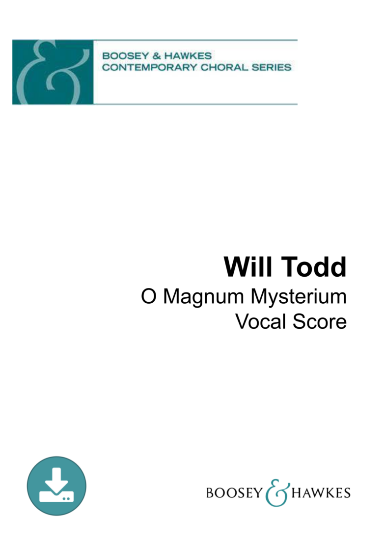 Will Todd, O Magnum Mysterium, Vocal Score, Boosey and Hawkes