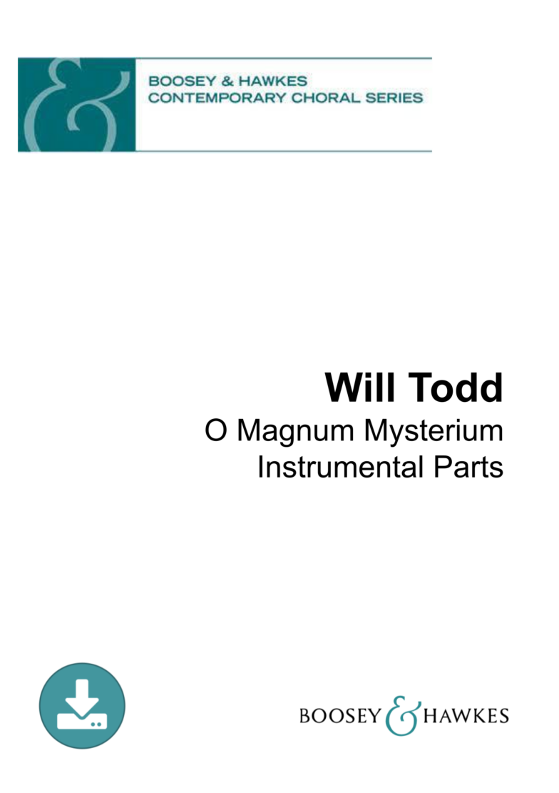 Will Todd, O Magnum Mysterium, Instrumental Parts, Boosey and Hawkes