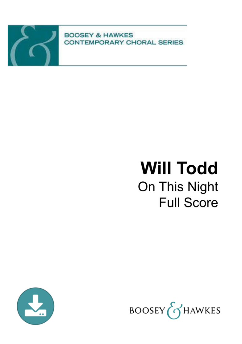 Will Todd, On This Night, Full Score, Boosey and Hawkes